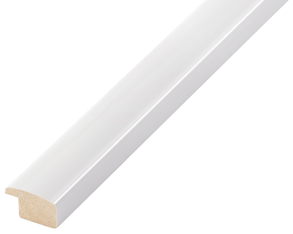 Baguette ayous, larg.23mm haut.13 - brillant blanc