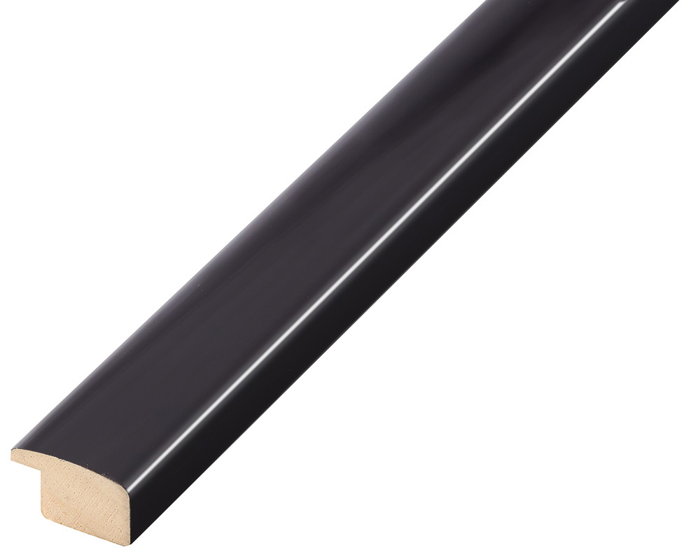 Baguette ayous, larg.23mm haut.13 - brillant, noir - 279NERO