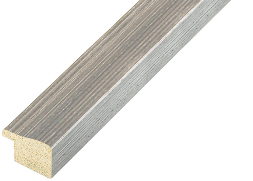 Baguette ayous larg 24mm, haut 16mm - rainurée gris fumé