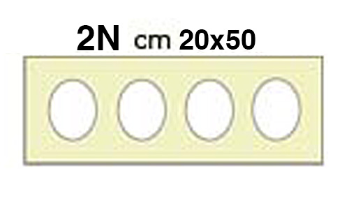 Pass. carton sur mesure 20x50 - crème