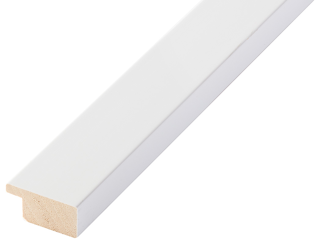 Baguette ayous, larg.30mm haut.14 - mat blanc - 30BIANCO