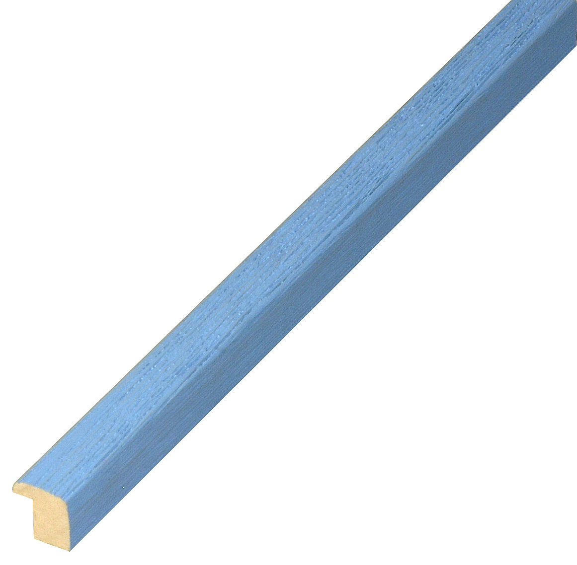 Baguette ayous, larg.13mm, haut.13mm, finition rayée - Azure - 311AZZ