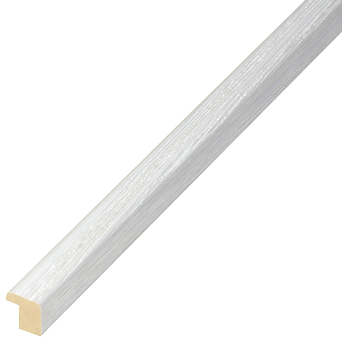 Baguette ayous, larg.13mm, haut.13mm, finition rayée - Blanc - 311BIANCO