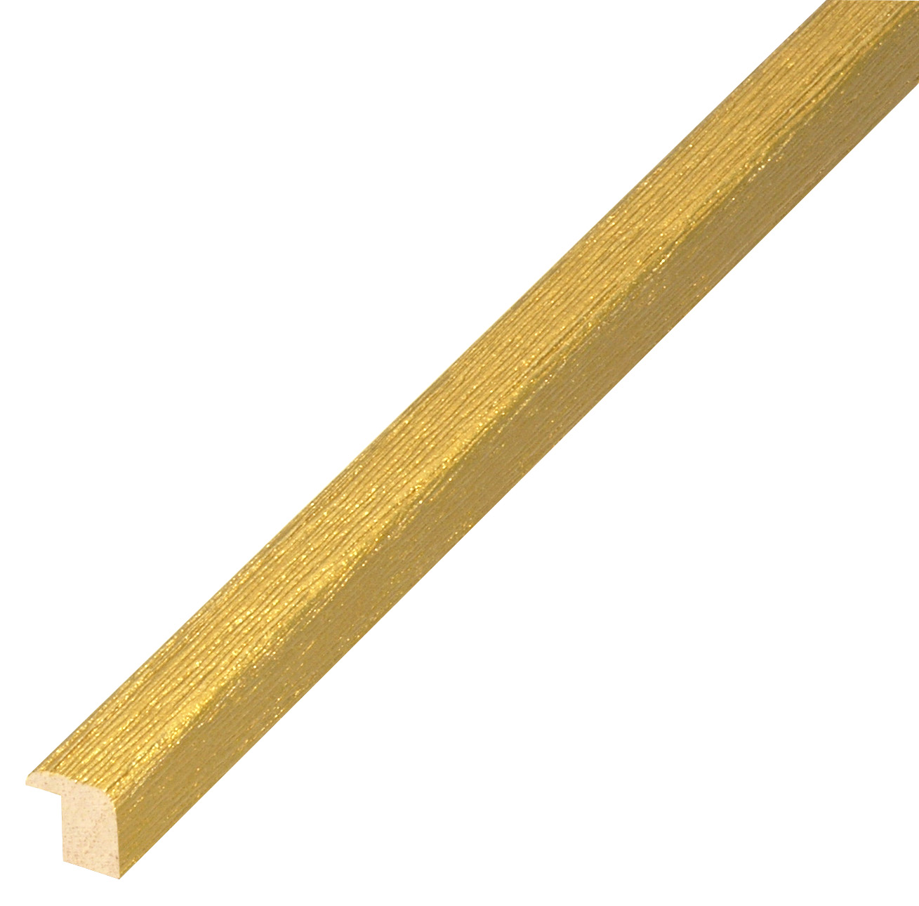 Baguette ayous, larg.13mm, haut.13mm, finition rayée - Or - 311ORO