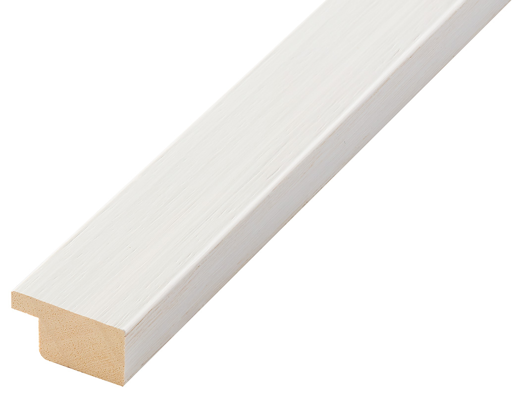 Baguette ayous, larg.30mm haut.14 - matt blanc - 31BIANCO