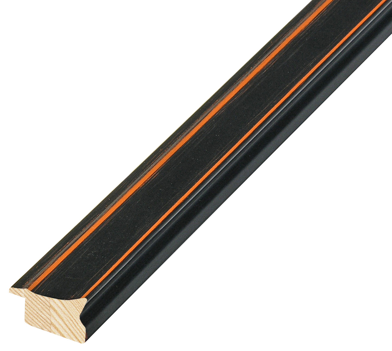 Baguette pin jointé, largeur 26mm, hauteur 14 - Noir - 324NERO