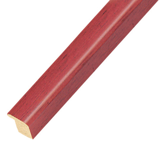 Baguette de tilleul, larg.14mm, haut.14mm - mat, rouge - 332ROSSO