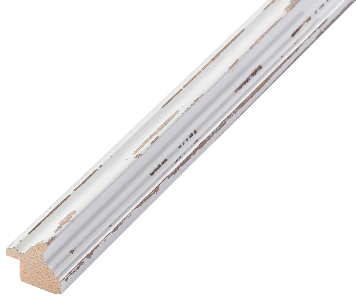 Baguette sapin jointé, larg.24, haut.21 - blanc shabby - 341BIANCO