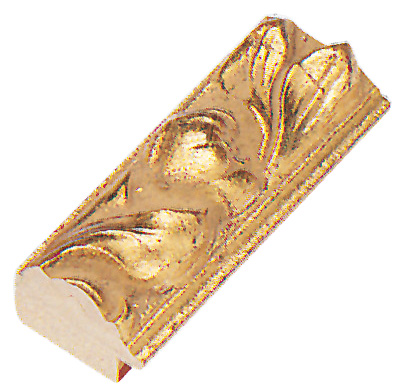 Baguette ayous, larg.29mm, haut.21mm - decor. rélief, or - 342ORO