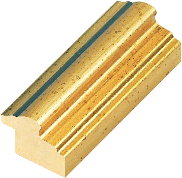Baguette ayous, larg.29mm, haut.23mm - feuille or - 357ORO