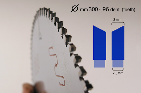 Lame circulaire en widia 300mm / 96 dents