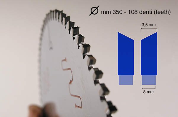 Lame circulaire en widia 350 mm / 108 dents