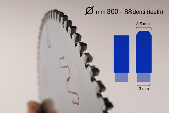 Lame circulaire en widia 300mm pour aluminium