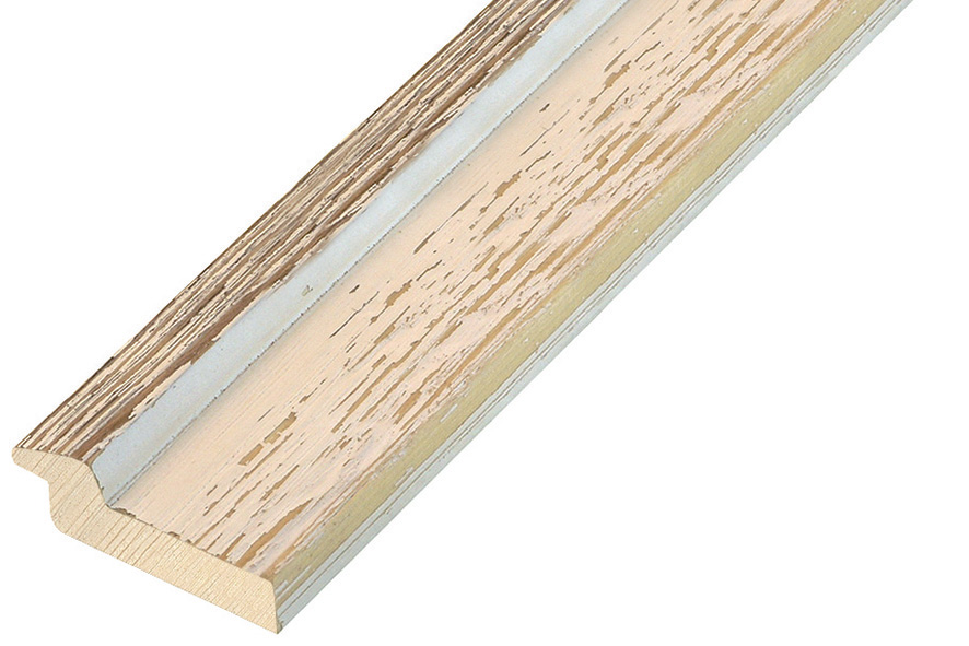 Baguette sapin jointé, larg.37mm - tacheté bord brun