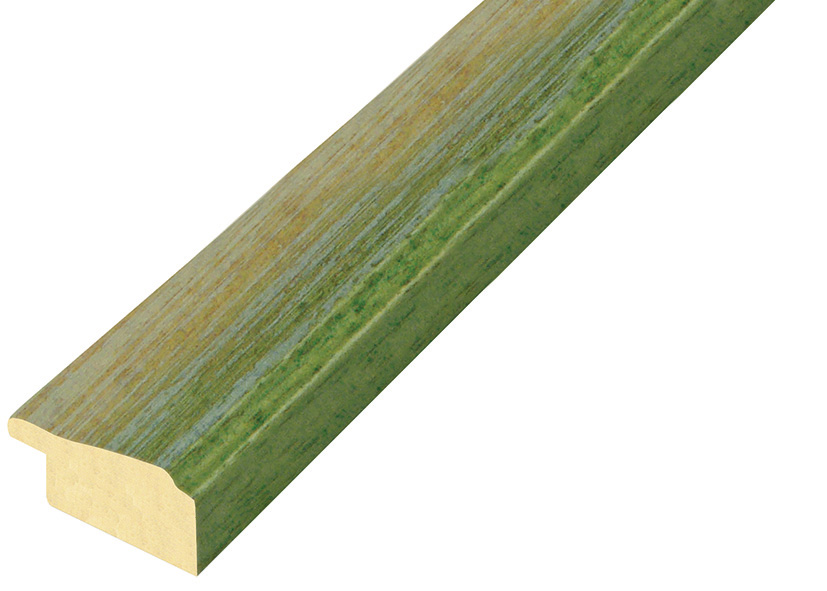 Baguette sapin, larg.30mm, haut.17mm - nuancée mat verte