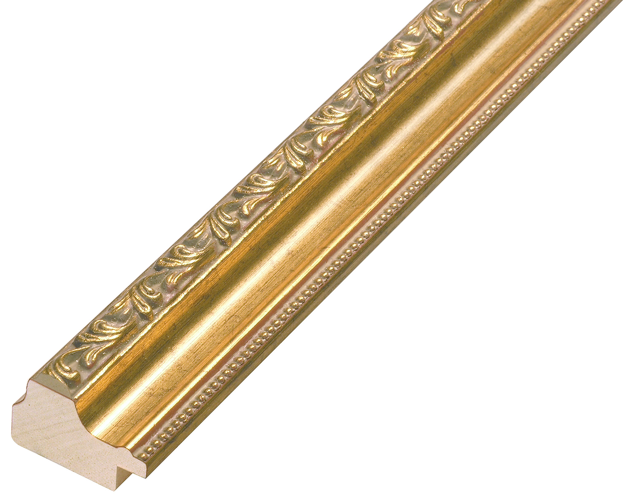 Baguette pin jointé larg.32mm - doré, décorations en relief