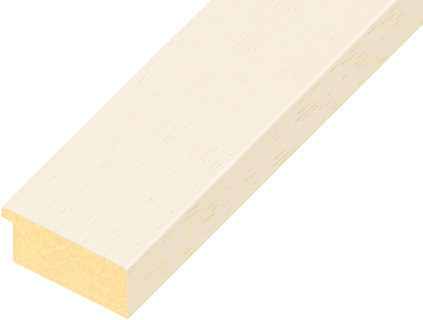 Baguette ayous, larg.40mm haut.16 - matt, crème - 40CREMA