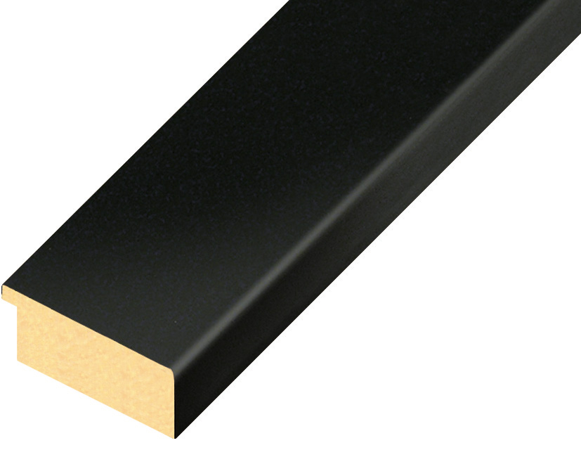 Baguette ayous, larg.40mm haut.16 - mat, noire - 40NERO