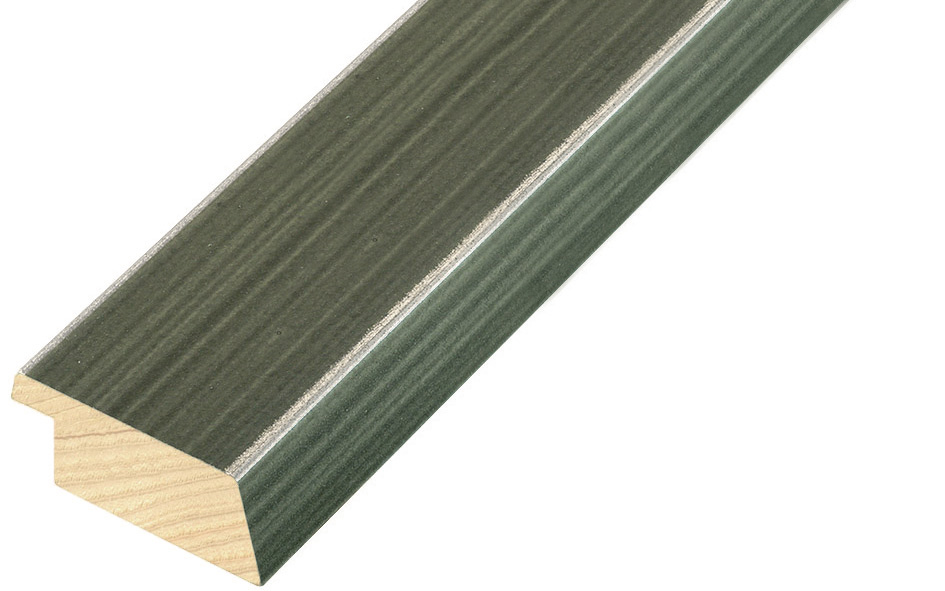 Baguette sapin jointé, 41mm larg. 20 haut, satin - vert bois