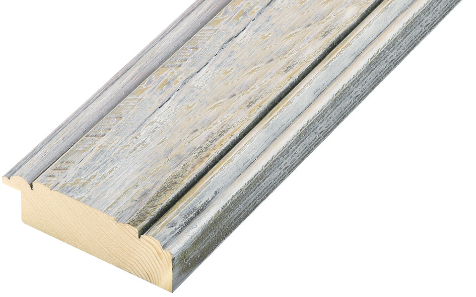 Baguette sapin, 61mm larg. 20 haut - fini rustique pierre - 425SASSO