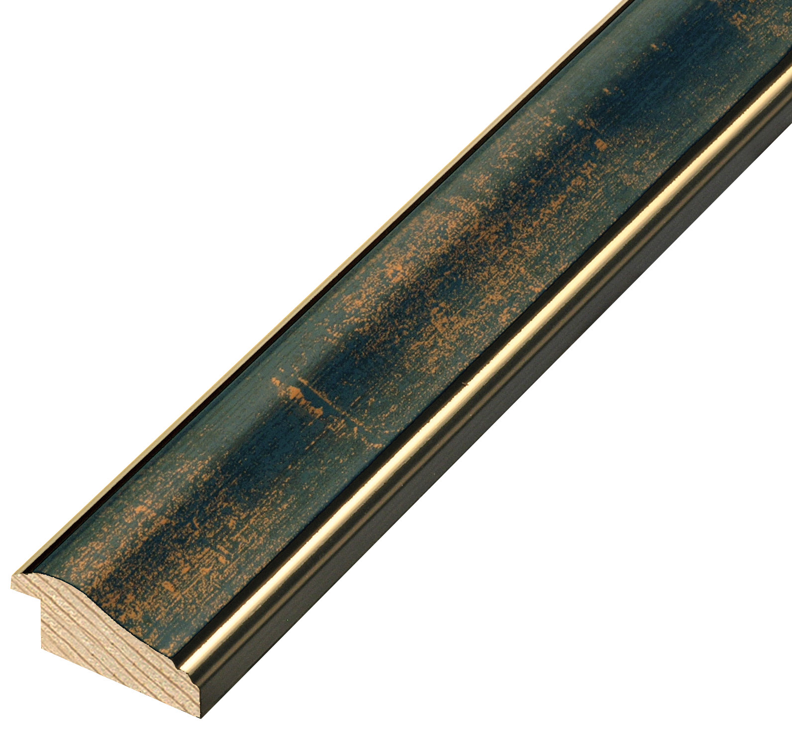 Baguette pin jointé - arg.40mm haut.19 - blue