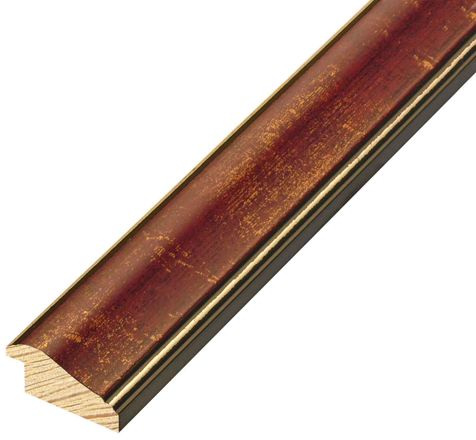 Baguette pin jointé - arg.40mm haut.19 - rubis
