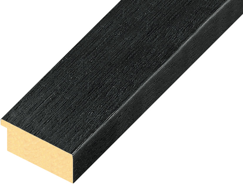 Baguette ayous, larg.40mm haut.16 - pore ouvert - noir