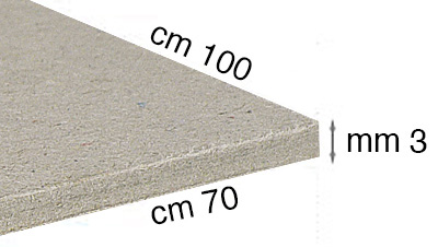 Carton gris 3 mm - 70x100 cm