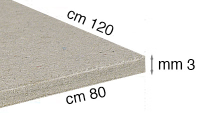 Carton gris 3 mm - 80x120 cm