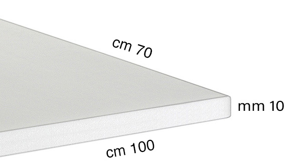 Panneaux de carton plume - épaisseur 10 mm - cm 70x100