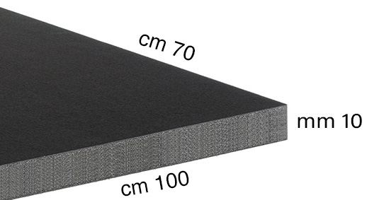 Panneaux de carton plume 10 mm, cm 70x100, Black