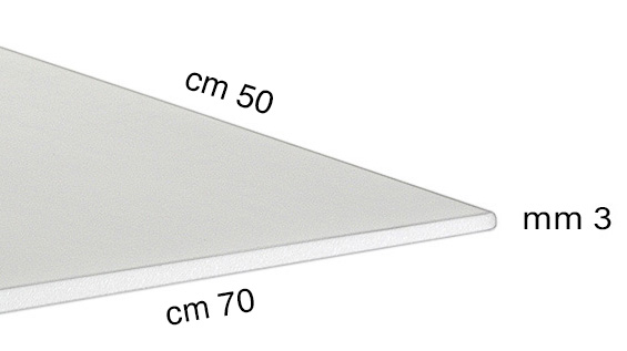 Panneaux de carton plume 3 mm, cm 50x70