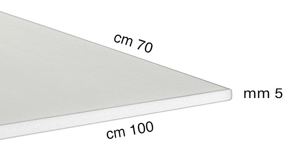 Panneaux de carton plume 5 mm, cm 70x100