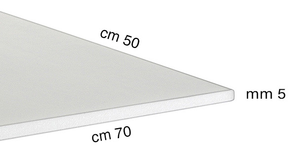 Panneaux de carton plume 5 mm, cm 50x70