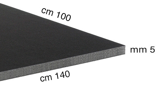 Panneaux de carton plume 5 mm, cm 100x140 - Noir