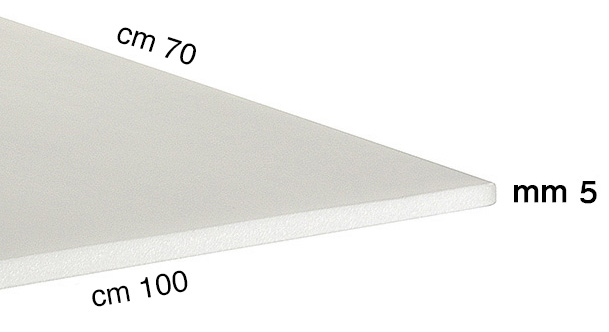 Panneaux carton plume extra rigide - épaisseur 5 mm - cm 70x100