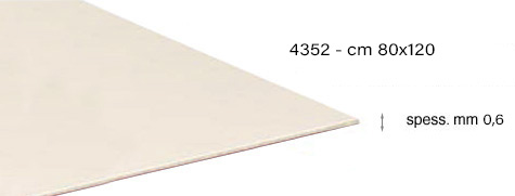 Carton blanc doublé de carton brun 80x120cm gr 500/m2 - 0,6mm