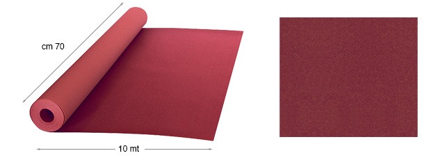 Papier velours - rouleau 10mx70cm - 12 Bordeaux