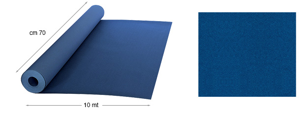 Papier velours - rouleau 10mx70cm - 22 Bleu