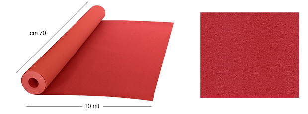 Papier velours - rouleau 10mx70cm - 30 Rouge