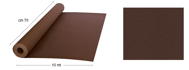 Papier velours - rouleau 10mx70cm - 47 Marron