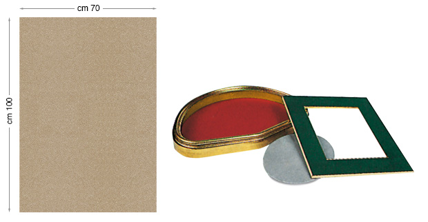 Petit carton velours - feuilles 70x100 cm - Havane