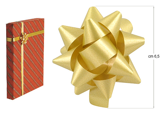 Noeuds dorés pour paquets-cadeaux - Par 100 pièces