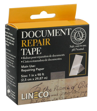 Ruban pour la réparation de documents acid-freemm25x30m