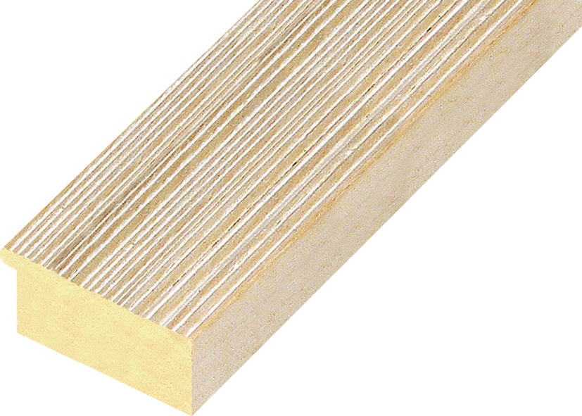 Baguette ayous - Largeur 48mm Hauteur 20 - rainurée crème - 50CREMA