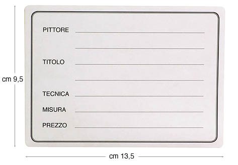 Etiquettes non-adhésives en italien - Par 50 étiquettes