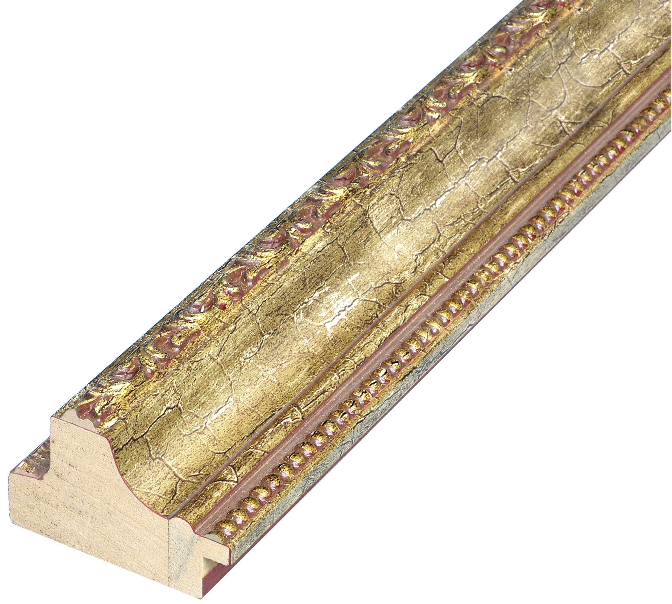 Baguette pin jointé, larg.53mm, haut.35mm - or, avec décorations - 531ORO