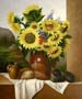 Tableau: Pot de tournesols - 50x70 cm