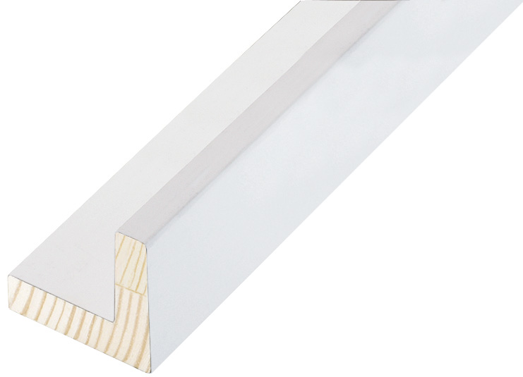 Baguette profil L ayous, Larg.34mm Haut.33 - Blanche - 588BIANCO