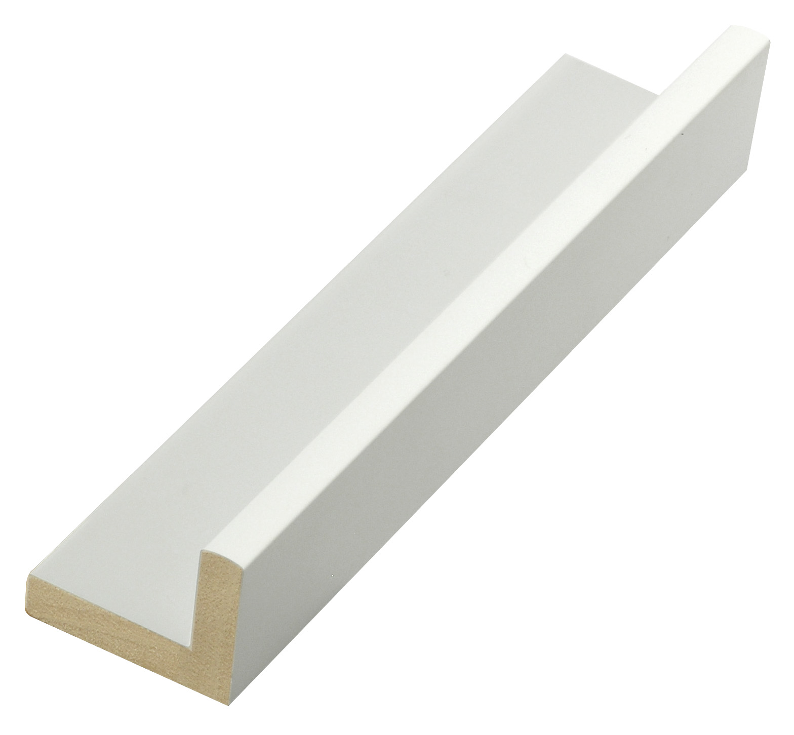 Baguette profil L pin jointé, Larg.44mm Haut.34 - Blanche - 593BIANCO